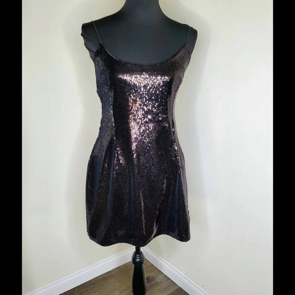Pretty Little Thing Black Sequin Dress